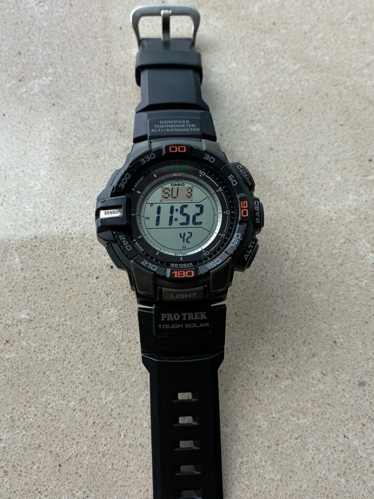Casio Pro Trek Digital Outdoor Watch  Black